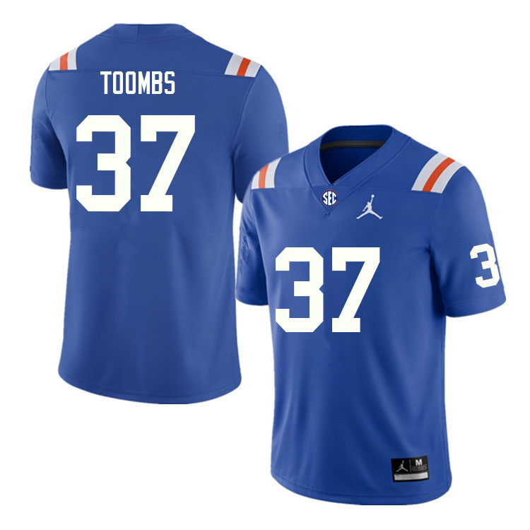 Men #37 Javion Toombs Florida Gators College Football Jerseys Sale-Throwback